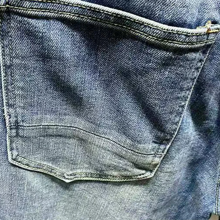 Billy - Washed Biker Denim Tapered Jeans