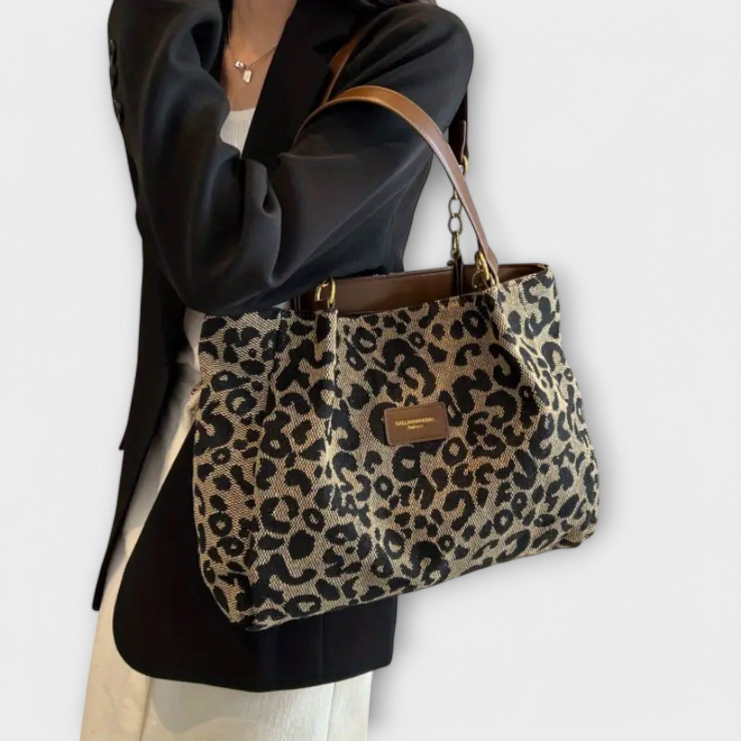 A Leopard Canvas Tote