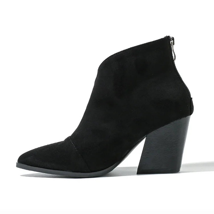 Priscilla | Pointed Ankel Boots V Cut