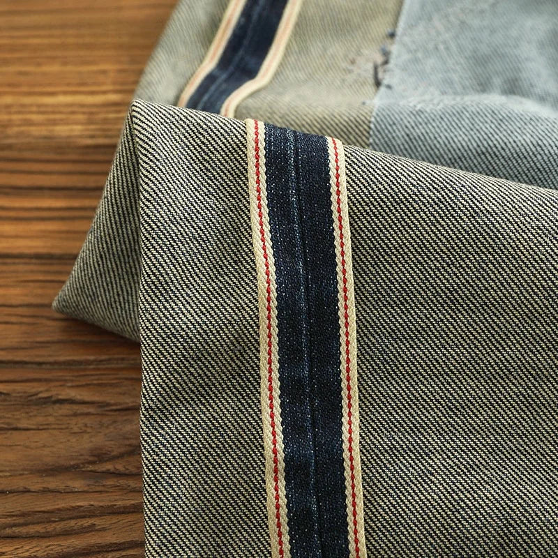 Harold - Heavyweight Washed Natural Distressed Jeans