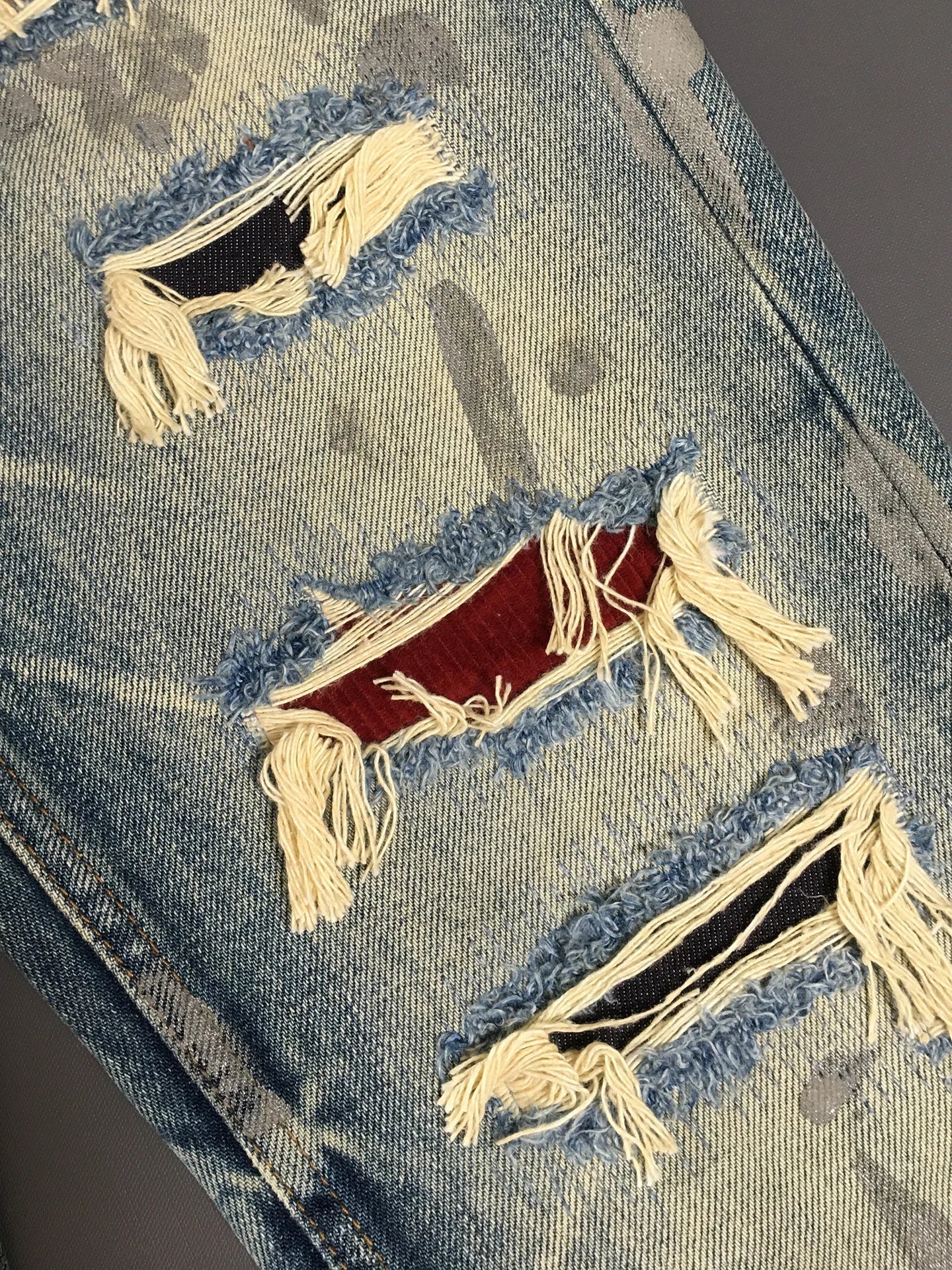 Heatrow - Heavyweight Ripped Loose Straight Jeans