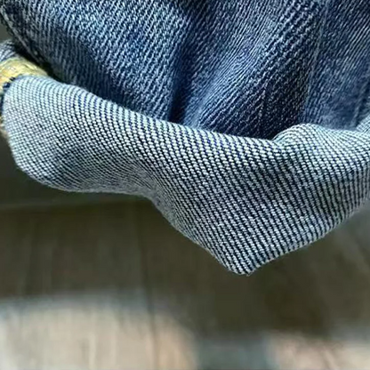 Billy - Washed Biker Denim Tapered Jeans