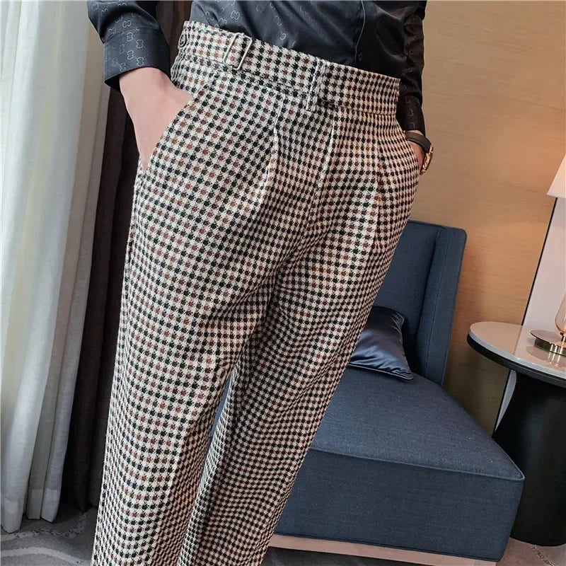 Napolion - Plaid Neapolitan High Waist Pants