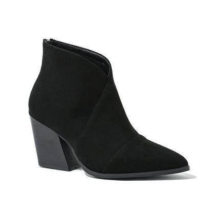 Priscilla | Pointed Ankel Boots V Cut