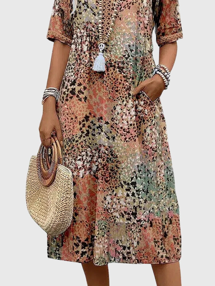 Melli | Elegant Floral Midi Dress