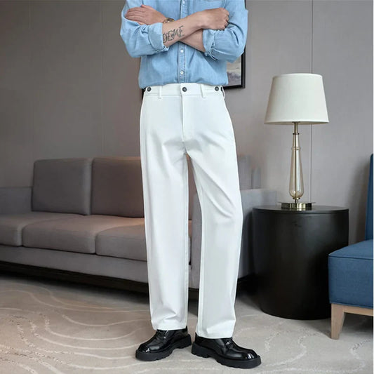 Burton - Buttoned Solid Loose-Fit Trousers