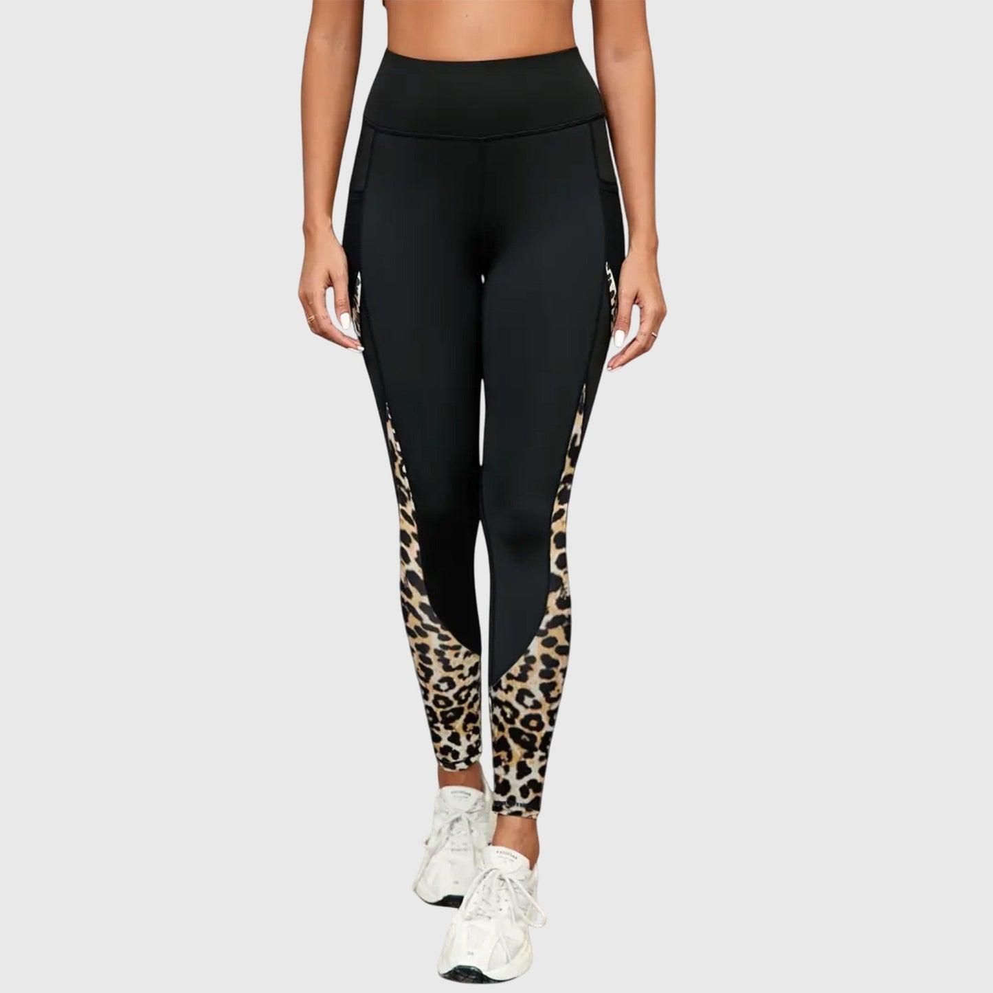 Aqui | High-Waisted Leopard Print Workout Pants