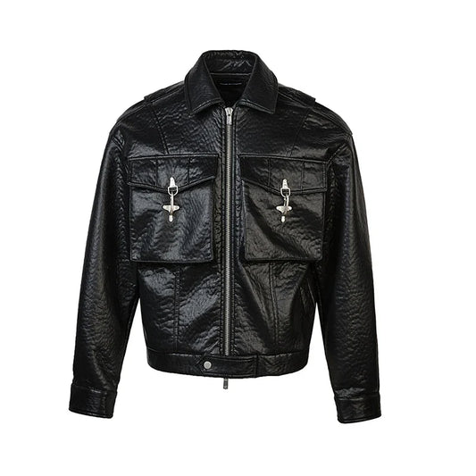 Louisville - Leather Loose Double Pocket Style Jacket